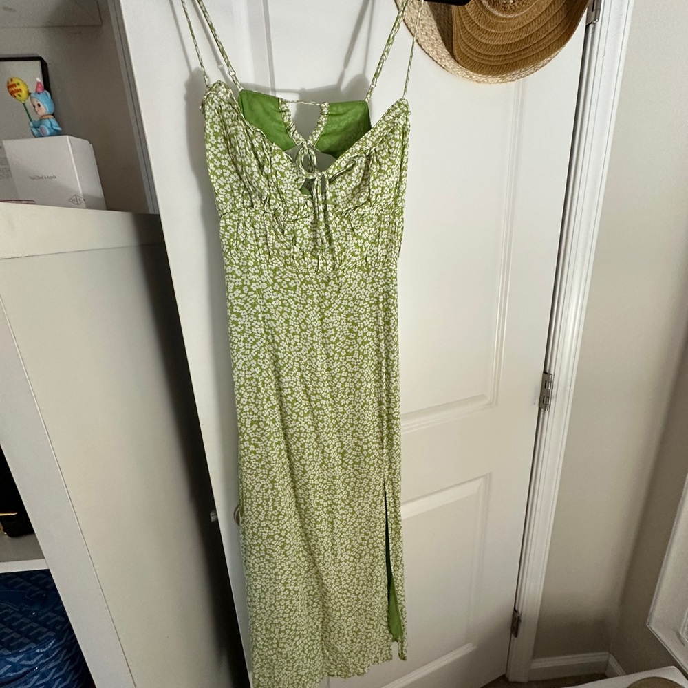 Green Floral Maxi Dress